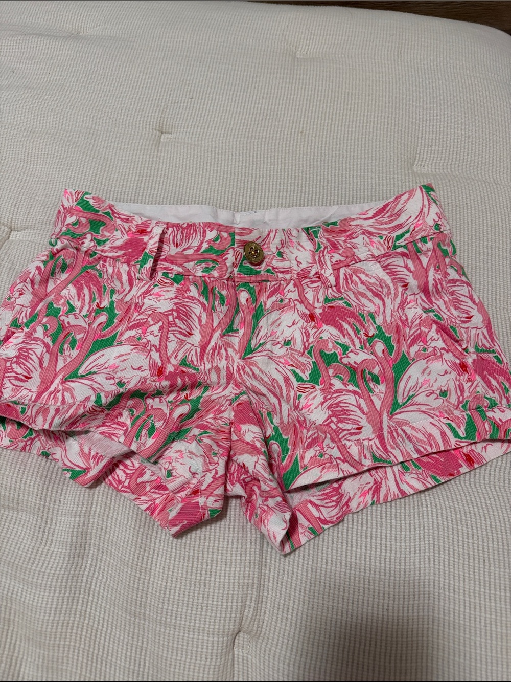 Floral Pink & Green Women’s Cotton Shorts
